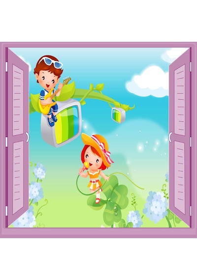 Çocuk Odası Bebek Odası Pencere Poster Duvar Kağıdı Şarkıcı