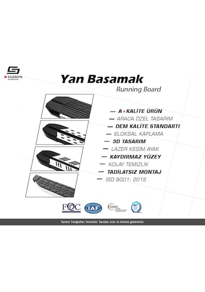 S-dizayn Mercedes X-class Evo Aluminyum Yan Basamak 203 Cm 2018-2020 A+ Kalite