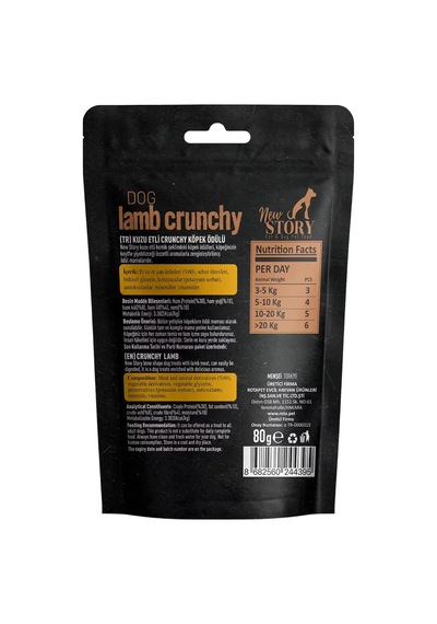 Dog Lamb Crunchy 12x80gr. Kuzu Etli, Köpek Ödül Maması