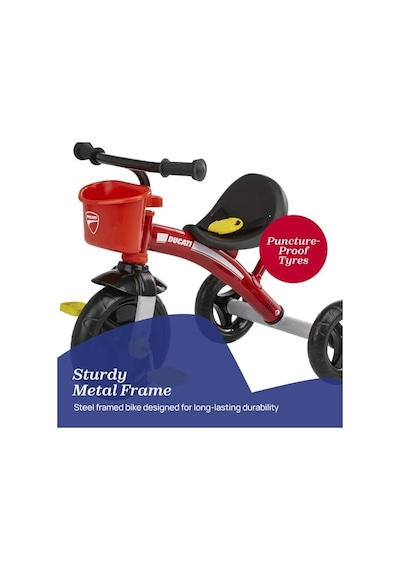 Chicco Itme Kollu Çocuk Üç Tekerlekli Bisikleti Ducati U-go Trike Açık Gri