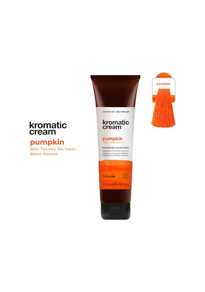 Nook Kromatic Cream Pumpkin Bakır Turuncu Ton Yapıcı Işıltı Veren Saç Maskesi 150ml-turuncu Saç Cilası