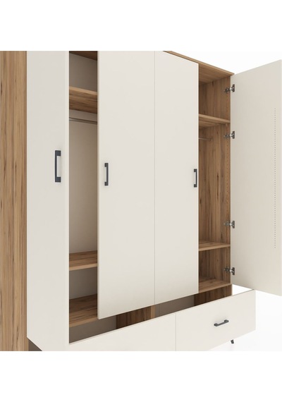 Hyperion Gardrop 6 Raflı 2 Çekmeceli 2 Askılı 176x44x221 Çam-aytaşı Aytaşı Hyperion Gardrop 6 Raflı 2 Çekmeceli 2 Askılı 176x44x221 Çam-aytaşı Aytaşı