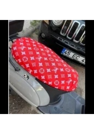 Kırmızı Beyaz Motorsiklet Sele Kılıfı 1.kalite Likrali Penye Yıkanabilir
