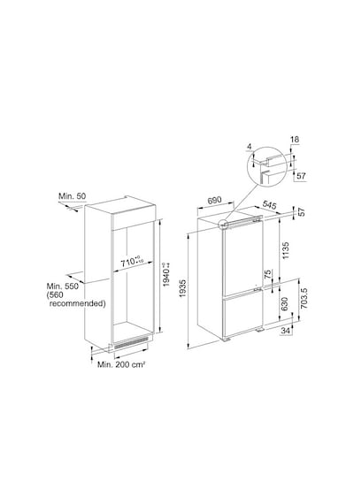 Franke FCB 400 V NE E 401 LT Kombi Ankastre Buzdolabı