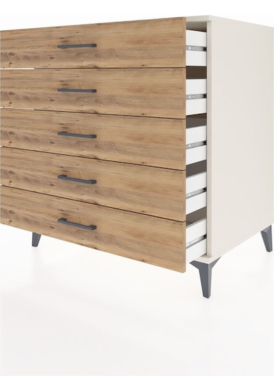 Kronos Şifonyer 5 Çekmeceli 88x59x96 Aytaşı-çam Aytaşı