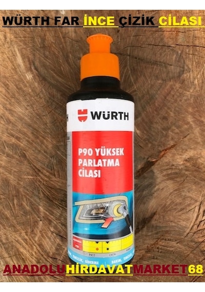 Würth P80 Far Parlatma Cilası Far Parlatır Leke Çıkarır 250ml