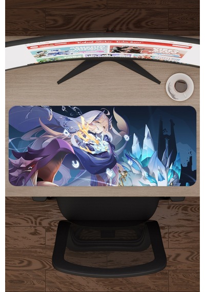 Kokomi Genshin Impact Anime Gacha V5 - 70x30 Xl Gaming Mouse Pad Fare Altlığı