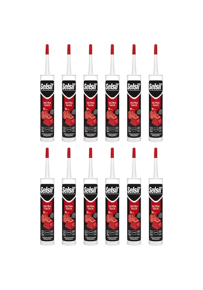 Selsil Usta Serisi Hybrıd Ultra Tack Sealant 290 Ml Beyaz 1 Koli 12 Adet Beyaz Beyaz
