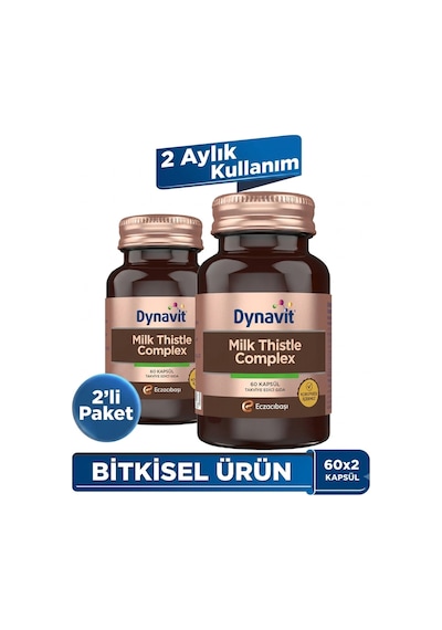 Dynavit Milk Thistle Complex 60 Kapsül X2 - Deve Dikeni, Silimarin, Enginar, Maydonoz