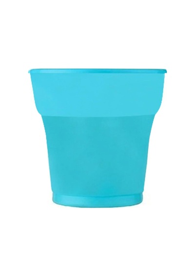 Omeyva 23 Cm. Plastik Mika Turkuaz Sorfa Piknik Seti - 6 Kişilik Tabak Bardak Çatal Kaşık Takımı