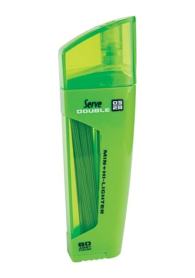 Serve Double 0.5 MM Min + Fosforlu Kalem Yeşil