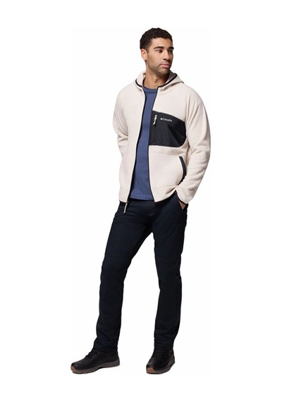 Columbia Fast Trek Overlay Hooded Full Zip Bej Erkek Outdoor Polar Am3470-278 Bej