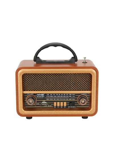 Nns Ns-8070Bt Ahşap Nostaljik Radyo Bluetooth Hoparlör Usb