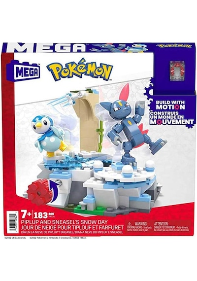 HKT20 MEGA Pokemon -  Piplup ve Sneasel Kış Macerası Seti 183 parça + 7 yaş