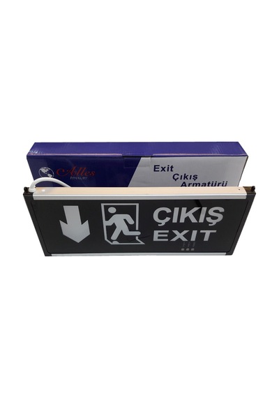 Exıt Çıkış Tabelası - Yeşil Işıklı Şarjlı