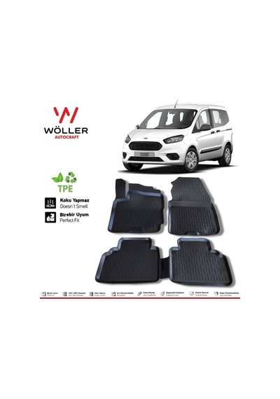 Ford Courier Paspas 2014 2023 Arası 3d Havuzlu Paspas