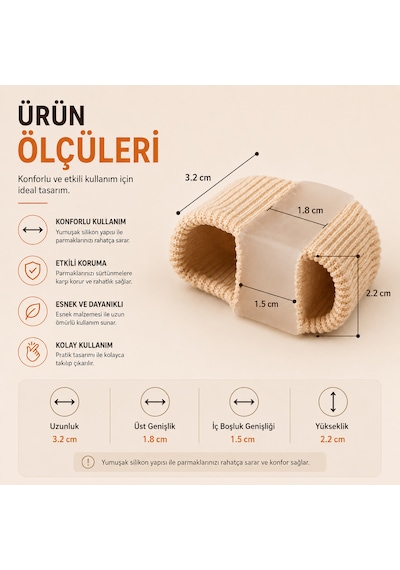 Ayak Baş Parmak Eğriliği Düzeltici Silikon Makaralı Bunyon Halluks Valgus Baş Parmak Koruyucu Silikon 2 Adet Kırmed