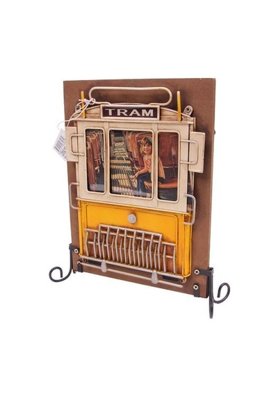 Dekoratif Metal Çerçeve Tramvay Dekorlu Vintage Hediyelik Arbltgsftn8ıxjzd234