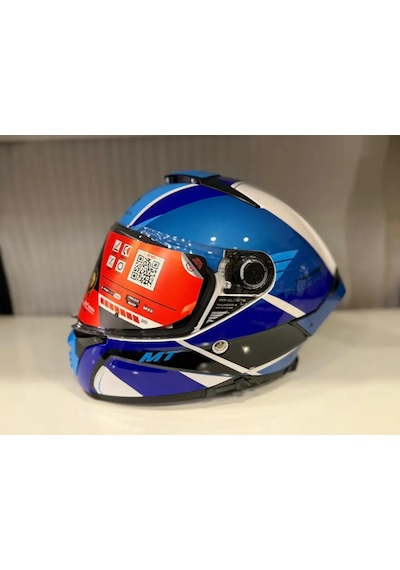 Mt Helmets Thunder 4 Sv Freeway A5 Motosiklet Kaskı Parlak Mavi