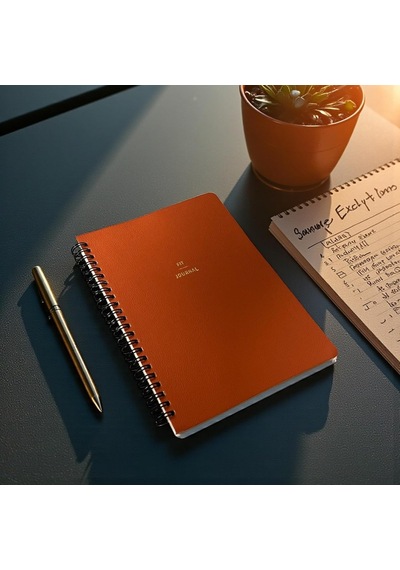 Ayrex Fark Tanıtım 4 Aylık Hedef Ve Egzersiz Planlayıcı Defter, A5 Spiralli, 132 Sayfa, Suni Deri Kapak / Fit Journ Genel
