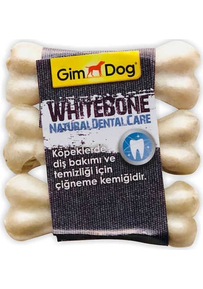 Gimdog Mordimi Beyaz Köpek Press Çiğneme Kemiği 3.5" 9 CM 3'lü 60 G