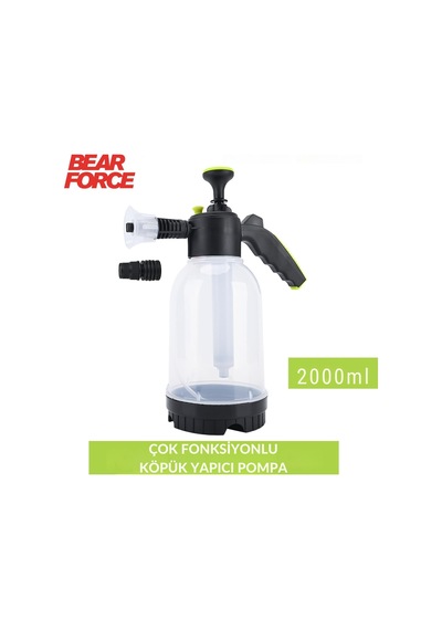 Robeve Bear Force Köpük Yapıcı Pompa 2 Litre Köpük Pompası Basınçlı El Pompası Araç Yıkama Şeffaf Oto Bakım