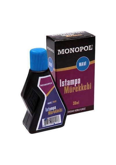 Mavi Istampa Mürekkebi 30 cc Monopol Mavi Istanpa Mürekkebi 30 ml