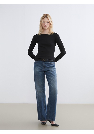 Lcwaıkıkı Basic Siyah Bisiklet Yaka Kadın Body
