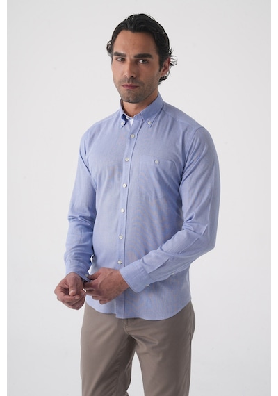 Bisse Erkek Regular Fit Uzun Kol Mavi Gömlek Gmktn250016 D35 Mavi