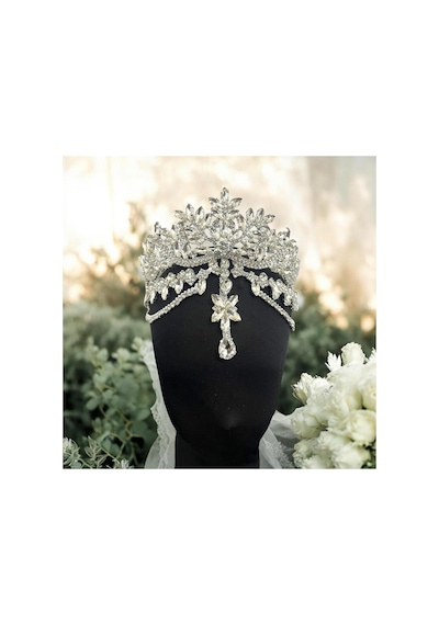 Alınlıklı Gelin,kına,nişan,söz,after,bride,party Taç Beyaz - 694981883 Beyaz