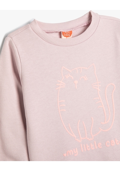 Koton Sweatshirt Kedi Baskılı Uzun Kollu Bisiklet Yaka Pamuklu Lila 4smg10009ak 4SMG10009AK370 Lila Koton Sweatshirt Kedi Baskılı Uzun Kollu Bisiklet Yaka Pamuklu Lila 4smg10009ak 4SMG10009AK370 Lila