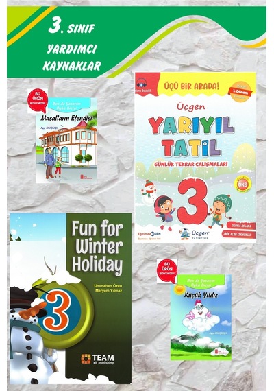 3.sınıf Yarıyıl Tatil Kitabı+fun For Winter Holiday -2024