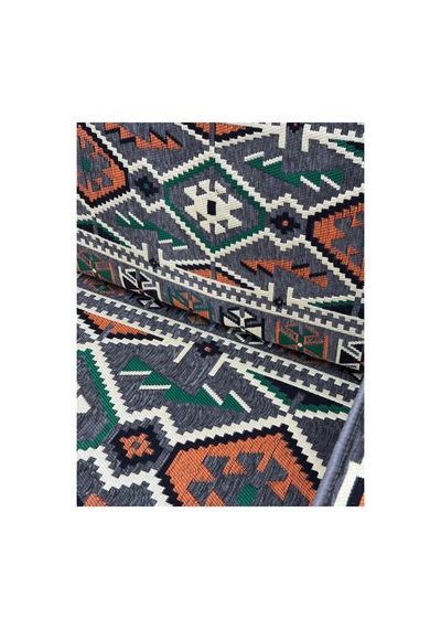 20 Cm Kalınlıklı Şark Köşesi Takımı - 70x190 + 70x95 Anadolu Gri Desenli Minder Seti