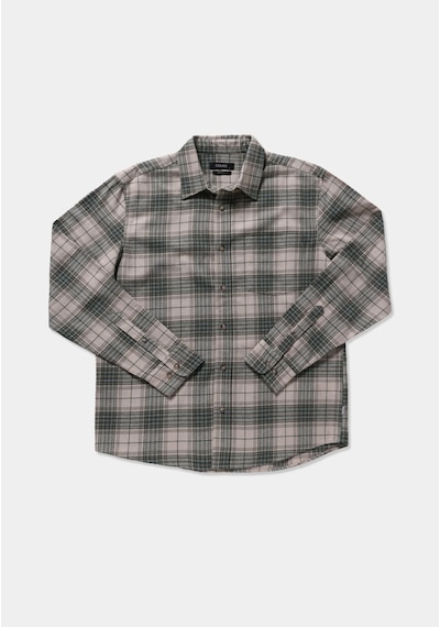 Colin's Colins Regular Fit Shirt Neck Ekoseli Erkek Bej Uzun Kol Gömlek Cl1083964 Q1.v1 Beı