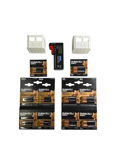 10 Adet Duracell Aa+ 10 Adet Duracell Aaa +dijital Pil Test Cihazı + Pil Saklama Kutusu