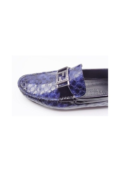 King Paolo King Shoes Yazlık Rugan Erkek Ayakkabı 4013 Lacivert