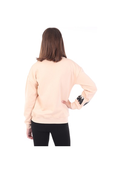 Toontoy Kız Çocuk Baskılı Nakışlı Sweatshirt Bej