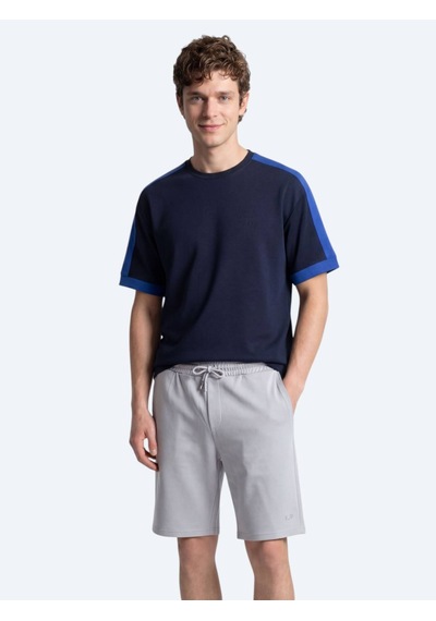 Kip Lacivert Düz T-shirt