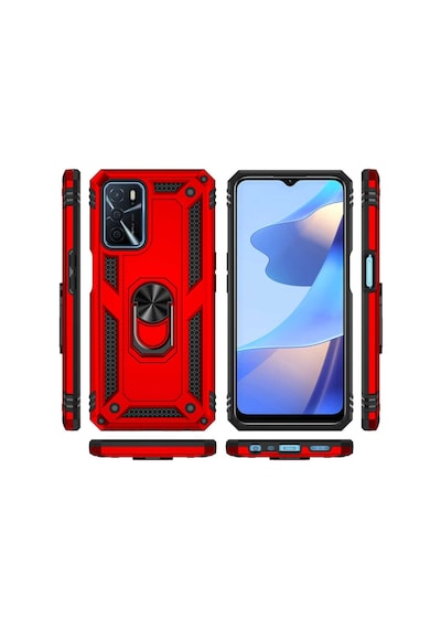 Oppo A16 Kılıf Zore Vega Yüzük Standlı Zırh Kılıf