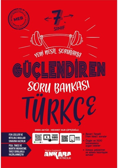 Ankara Yayınları 7. Sınıf Güçlendiren Türkçe + Matematik Soru Bankası Seti