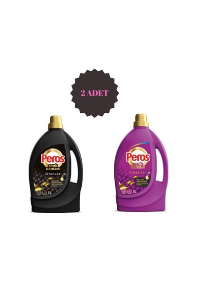 Peros Renk Uzmanı Renkliler & Siyahlar Kolejan Serum Etkisi Ile Kumaş Koruma & Bakım 2 X 3 Lt 3 L