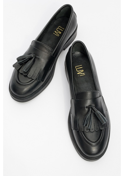 Luvishoes Luvi Shoes Milina Siyah Cilt Püsküllü Hakiki Deri Kadın Loafer Ayakkabı Siyah Luvishoes Luvi Shoes Milina Siyah Cilt Püsküllü Hakiki Deri Kadın Loafer Ayakkabı Siyah
