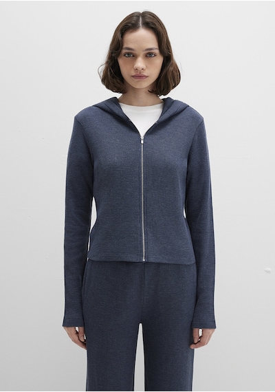 Mavi - Fermuarlı Dokulu Lacivert Sweatshirt 1613383-32184 Lacivert Mavi - Fermuarlı Dokulu Lacivert Sweatshirt 1613383-32184 Lacivert