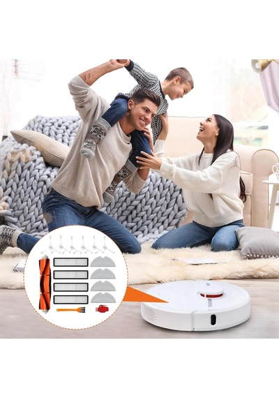 Chuancheng Dreame D9/d9 Max/d9 Max Gen2/d9 Pro/l10 Pro İçin 17 Parçalı Aksesuar Seti, 1 Ana Fırça, 6 Yan Fırça, 4 Genel