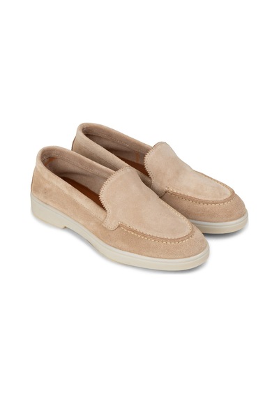 Deery Kadın Hakiki Süet Bej Loafer Ayakkabı - 02039zbejc01