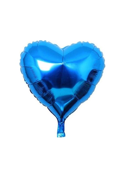 Mavi Kalp Folyo Balon 18 İnç - 45 Cm Mavi