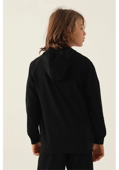 Kappa Erkek Çocuk Fullzıp Sweatshırt - Siyah Siyah