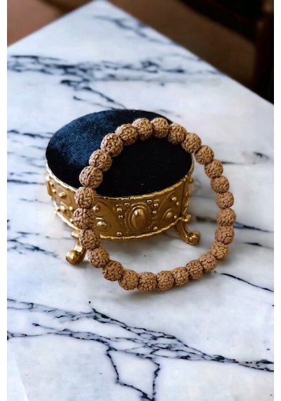 Rudraksha Tohumu Bileklik 8mm Orijinal Doğal Hafif Bileklik Rudraksha Tohumu Asetat Kutu Asetat Kutu