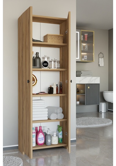 Alpaevmobilya Çok Amaçlı 2 Kapaklı 5 Raflı 150 Cm Banyo Dolabı Organizer Düzenleyici Ve Çamaşır Odası Dolabı Atlantik Çam Alpaevmobilya Çok Amaçlı 2 Kapaklı 5 Raflı 150 Cm Banyo Dolabı Organizer Düzenleyici Ve Çamaşır Odası Dolabı Atlantik Çam