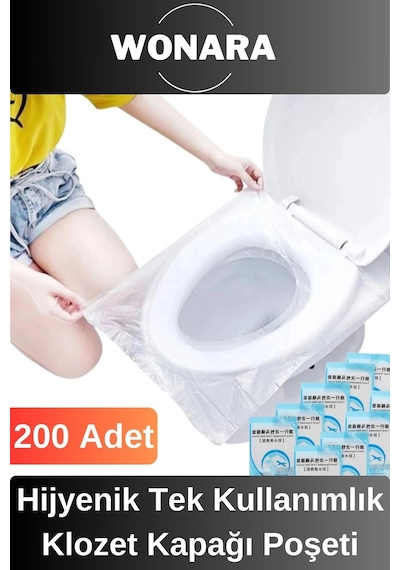 Deluxe Seyahat Ve Toplu Kullanım Alanları İçin Hijyenik Tek Kullanımlık Klozet Kılıf Poşeti 200 Adet Diğer